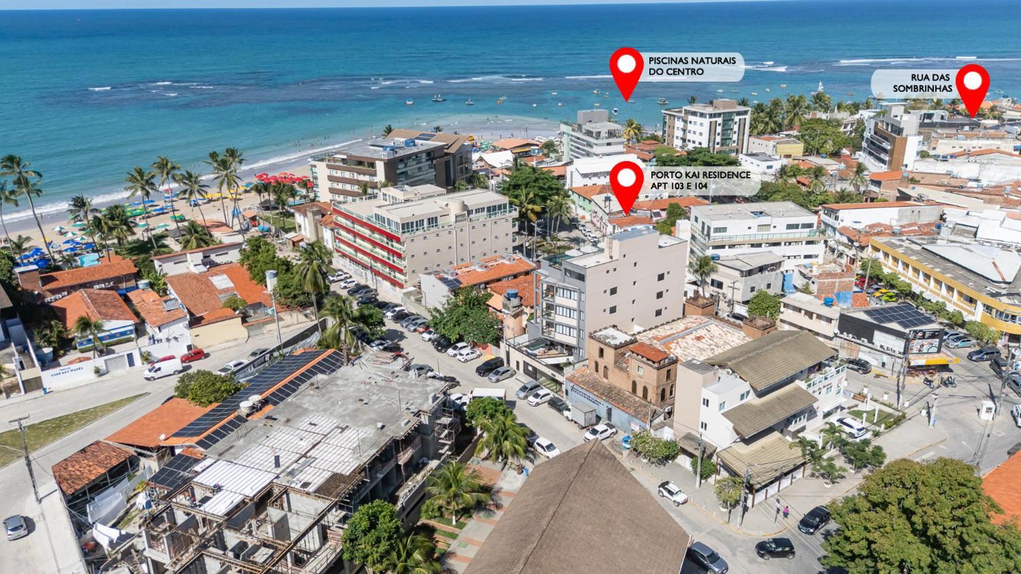 Ama Flat Porto Kai - Centro Da Vila 50M Do Mar. Pôrto das Galinhas Dış mekan fotoğraf